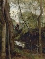 Stream in the Woods aka Un ruisseau sous bois plein air Romanticism Jean Baptiste Camille Corot